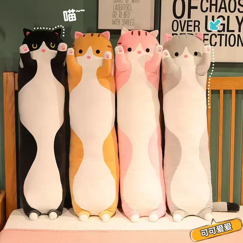 Bolster Pillow Long - 19.5in Sevimli 50cm Kedi Peluş Oyuncak