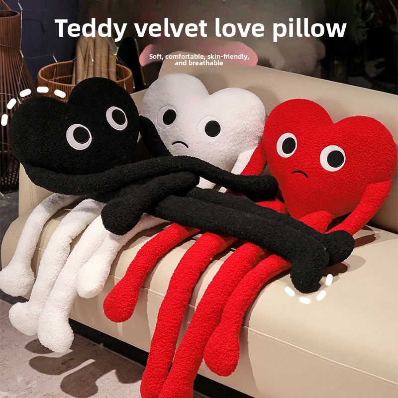 Bolster Pillow Long - Sevimli Uzun Kollu Bacaklı Kalp Şeklinde