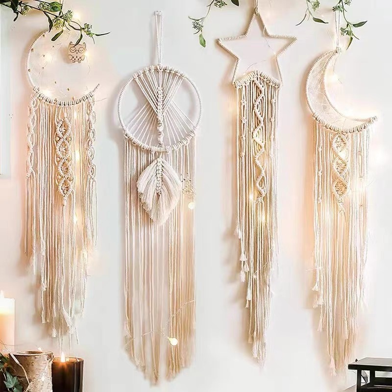 Home Textiles And Decor - İskandinav Rüya Yakalayıcısı Boncuklu Kolye Ucu
