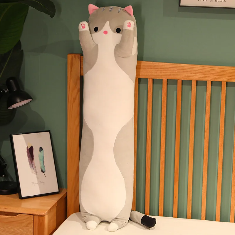 Bolster Pillow Long - 50/70cm Komik Sevimli Yumuşak Uzun Kedi